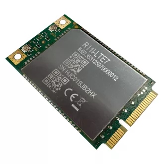   MikroTik, 3G/4G/LTE miniPCi-e card with 2 x u.FL connectors for International bands 1/3/5/7/8/20/28/32/38/40/41, CAT7