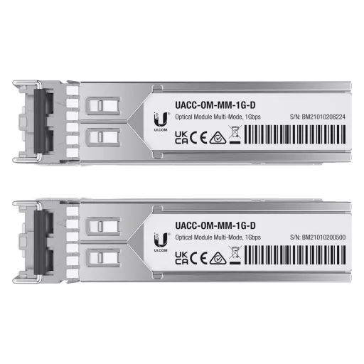Ubiquiti, SFP 1,25G, MM LC 550m Dual-Fiber 850nm 2-pack UACC-OM-MM-1G-D-2 / UF-MM-1G