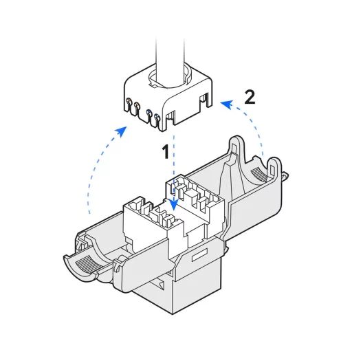 Ubiquiti, Cat6A Keystone Jack, 12-Pack (UACC-Keystone-Jack-C6A)
