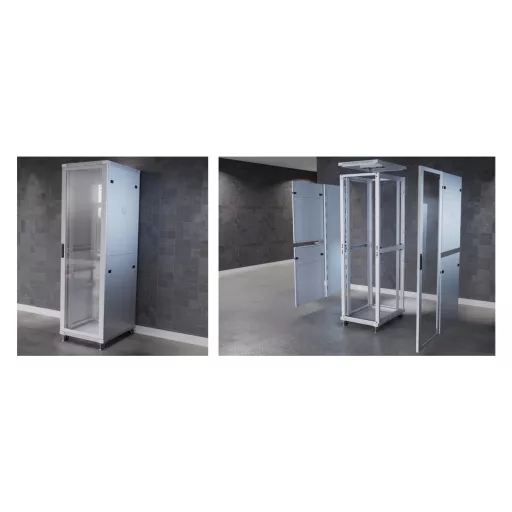 Ubiquiti, 42U Rack Cabinet, 800mm, glass door (UACC-Rack-42U-800-G)