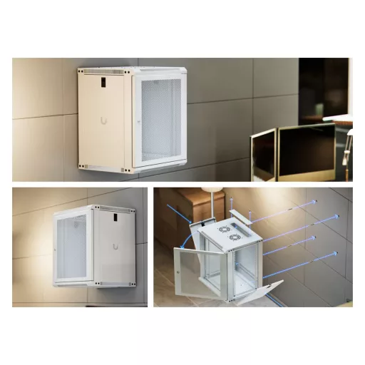 Ubiquiti, 12U Rack Cabinet, Wall mount, 450mm, perforated door (UACC-Rack-12U-Wall-450-P)