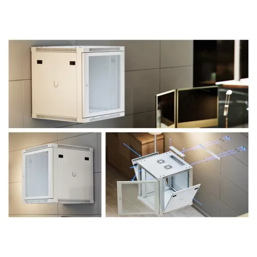 Ubiquiti, 12U Rack Cabinet, Wall mount, 600mm, perforated door (UACC-Rack-12U-Wall-600-P)