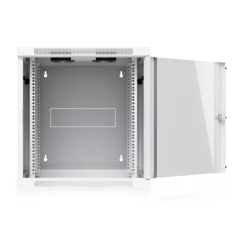 Ubiquiti, Two-section 12U Rack Cabinet, Wall mount, 700mm, glass door (UACC-Rack-12U-Wall-SW-G)