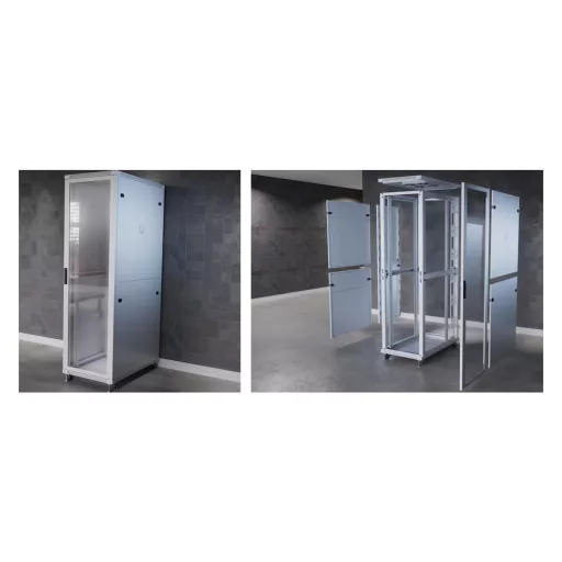Ubiquiti, 42U Rack Cabinet, 1000mm, glass door (UACC-Rack-42U-1000-G)