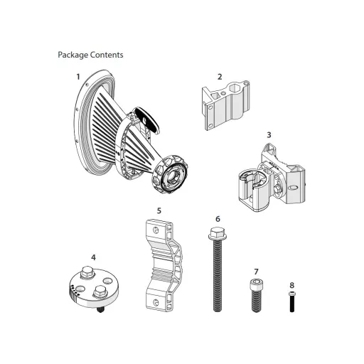 RF elements, Asymmetrical Horn Wideband Antenna, 6/5 GHz, 15dBi, 90°