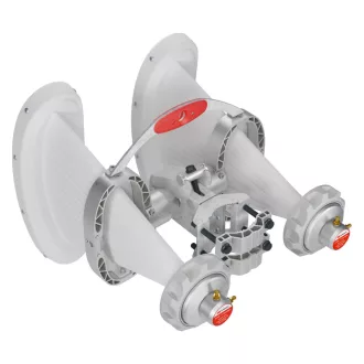   RF elements, Asymmetrical Horn Wideband Antenna, 4x4 MIMO, 6/5 GHz, 15dBi, 90°