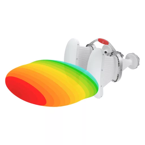 RF elements, Asymmetrical Horn Wideband Antenna, 4x4 MIMO, 6/5 GHz, 15dBi, 90°