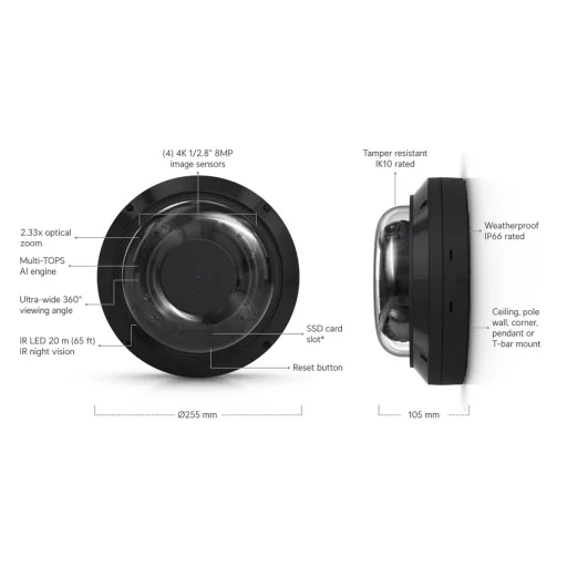 Ubiquiti, AI Multi Sensor 4, Black
