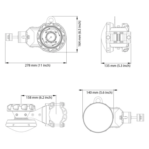 RF elements, Symmetrical Sector horn antenna, 5+6GHz, 90°
