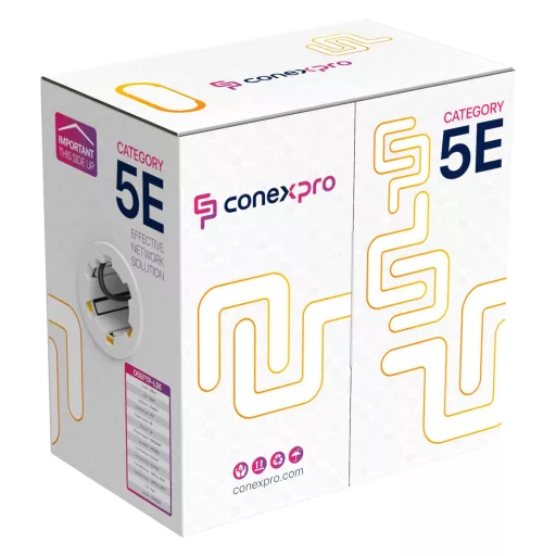 Conexpro, FTP cable economy outdoor, CAT5e, PE, 24 AWG, 305m, black