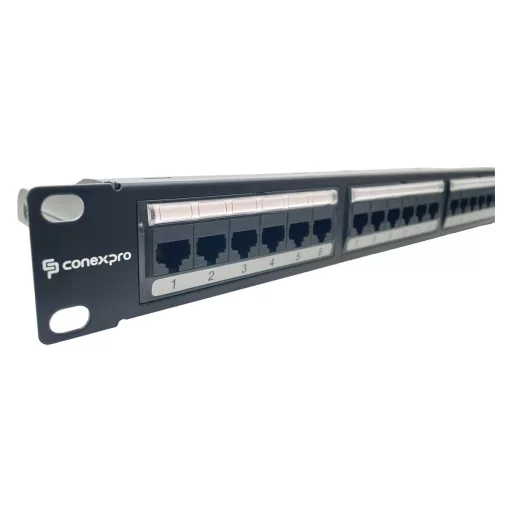 Conexpro, 19" patch panel UTP, CAT5E, 24 ports, 1U