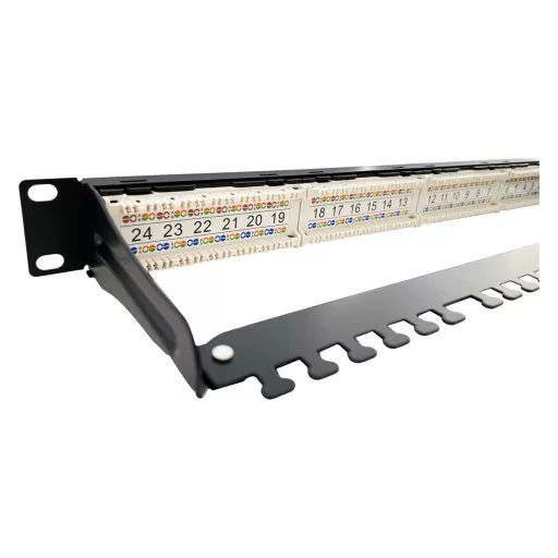 Conexpro, 19" patch panel UTP, CAT5E, 24 ports, 1U