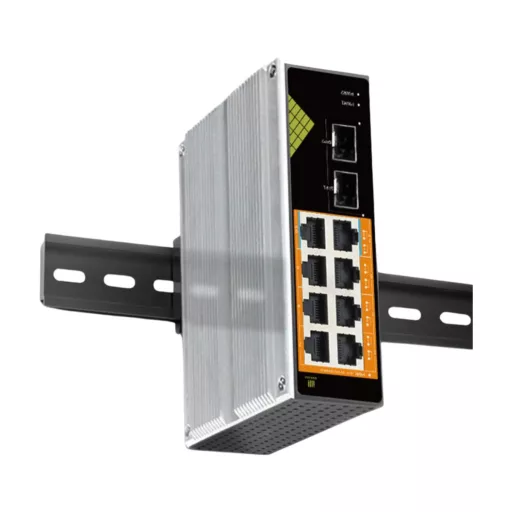 Conexpro, GNT-IG1210FP-DC, Industrial PoE switch for DIN rail, 8x LAN, 8x PoE, 2x SFP