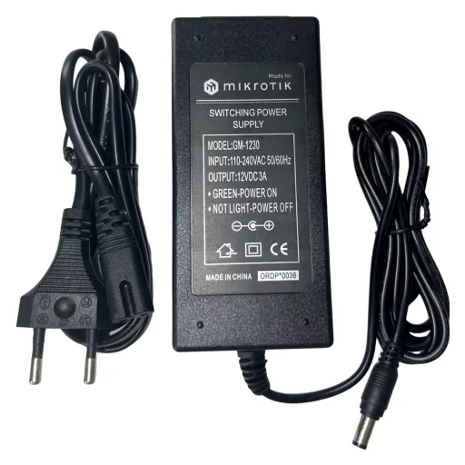 Conexpro, made for MikroTik GM-1230, Power adapter 12V, 3A