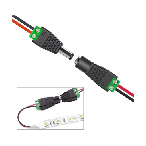 Conexpro, DC power connector socket 2.1x5.5 mm with terminal block