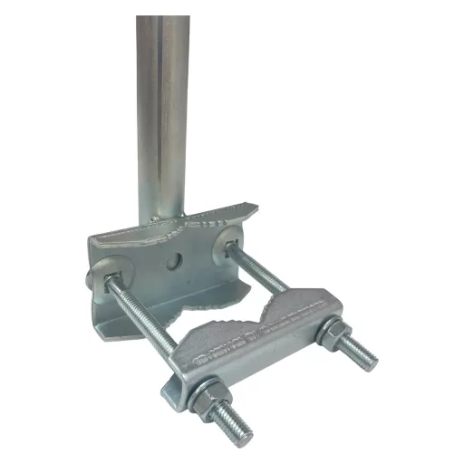 Conexpro, Antenna mast mount "I", height 60 cm, diameter 28 mm, clamp 85 mm, galvanized zinc