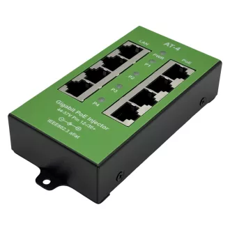   Conexpro, Gigabit active PoE panel metal, 4 ports, 802.3af/at