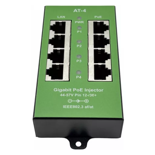 Conexpro, Gigabit active PoE panel metal, 4 ports, 802.3af/at