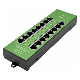   Conexpro, Gigabit active PoE panel metal, 8 ports, 802.3af/at