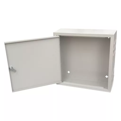 Conexpro, wall mounting box 400x400x140, ventilation, gray