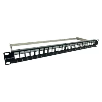   Conexpro, 19" modular empty patch panel STP, 24 ports, 1U