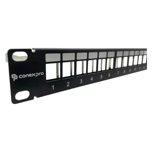 Conexpro, 19" modular empty patch panel STP, 24 ports, 1U