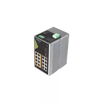   Conexpro, GNT-IG1218F8-AC, Industrial PoE switch for DIN rail, 16x LAN, 8x PoE, 2x SFP