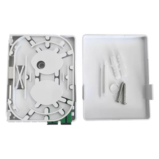 Conexpro, FBOX2SC+2H, FTTH terminal box with 2x SC APC simplex coupler