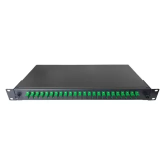   Conexpro, ODF with 24x SC/APC simplex adapters and splice tray, 1U, 19"