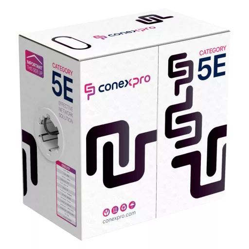 Conexpro, UTP cable outdoor, CAT5e, PE, 24 AWG, 305m, black