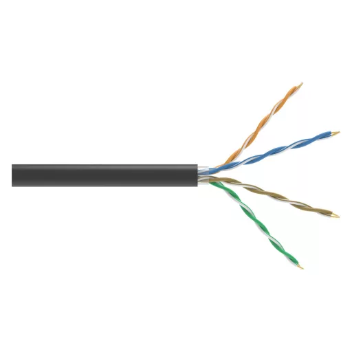 Conexpro, UTP cable outdoor, CAT5e, PE, 24 AWG, 305m, black