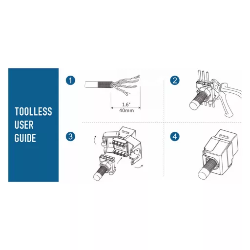Conexpro, toolless keystone FTP, CAT5E, silver
