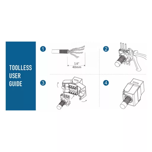 Conexpro, toolless keystone FTP, CAT6, silver