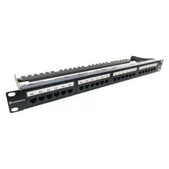 Conexpro, 19" patch panel UTP, CAT6A, 24 ports, 1U