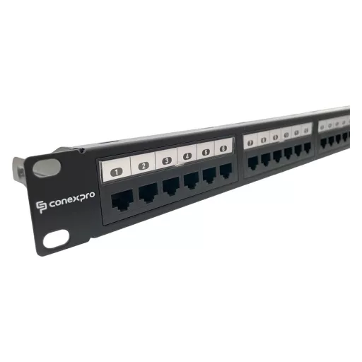 Conexpro, 19" patch panel UTP, CAT6A, 24 ports, 1U