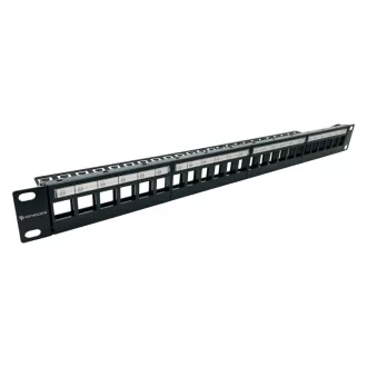   Conexpro, 19" modular empty patch panel UTP, 24 ports, 1U, empty