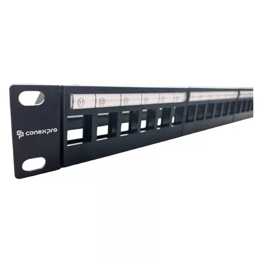 Conexpro, 19" modular empty patch panel UTP, 24 ports, 1U, empty