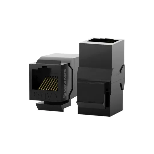 Conexpro, keystone coupler UTP, CAT6A, RJ45, black