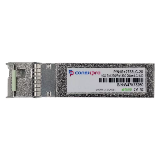 Conexpro, 10G SFP+ industrial optical module, WDM/BiDi, SM, Tx1270/Rx1330nm, 20km, 1x LC, DDM
