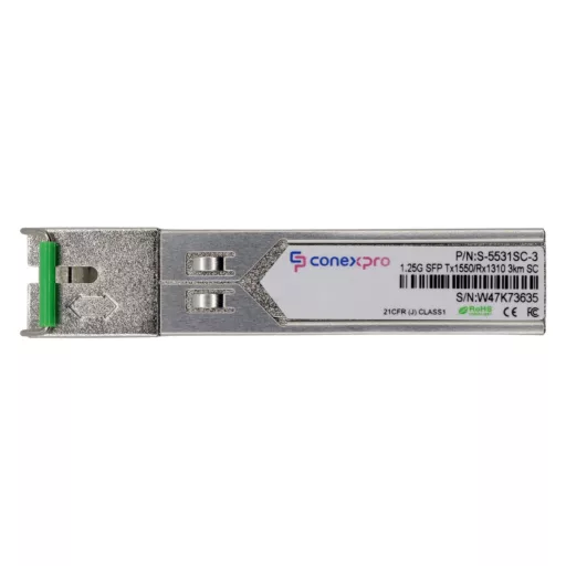 Conexpro, 1.25G SFP optical module, WDM/BiDi, SM, Tx1550/Rx1310nm, 3km, 1x SC, DDM