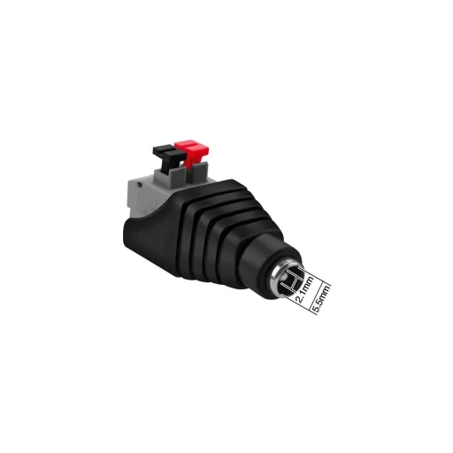 Conexpro, DC power connector socket 2.1x5.5 mm with spring clamp