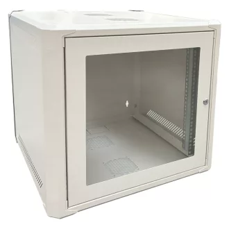   Conexpro, networking cabinet 19" 9U/600mm, FLAT PACK, glass door