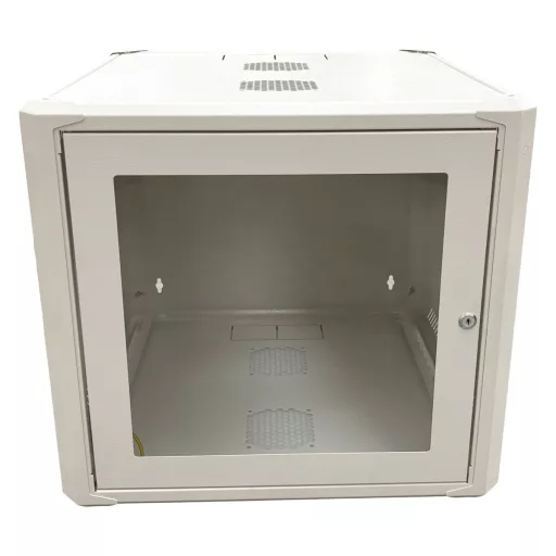 Conexpro, networking cabinet 19" 9U/600mm, FLAT PACK, glass door