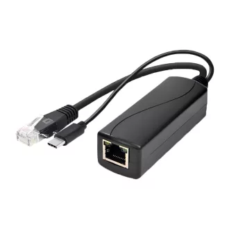 Conexpro, Gigabit PoE splitter USB-C, 5V, 3A, 15W