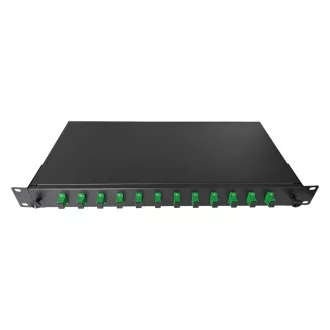   Conexpro, ODF with 12x SC/APC simplex adapters and splice tray, 1U, 19"