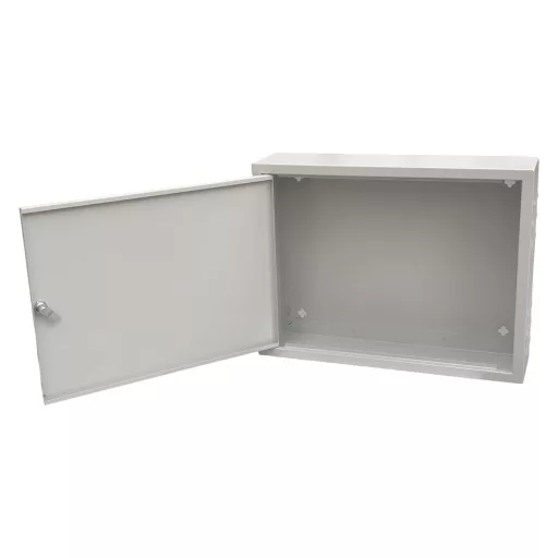 Conexpro, wall mounting box 520x400x140, ventilation, gray
