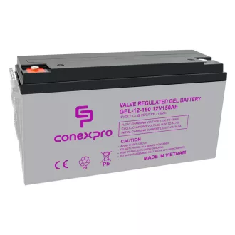   Conexpro, battery gel, 12V, 150Ah, lifetime 10-12 years, M8, Deep cycle
