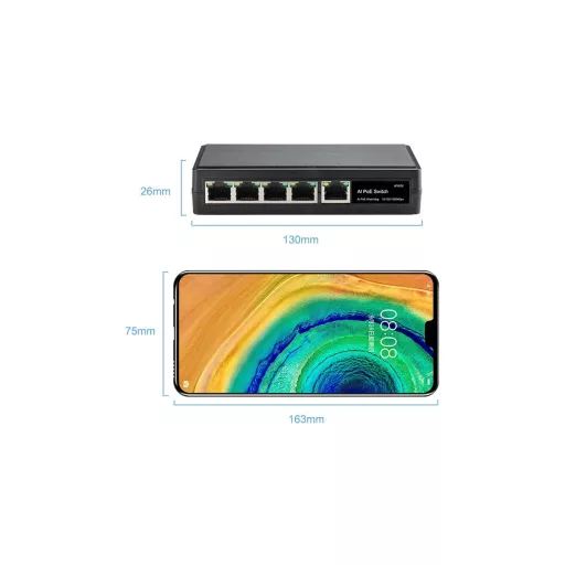 Conexpro, GNT-69P51G6, PoE switch, 5x LAN, 4x PoE