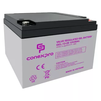   Conexpro, battery gel, 12V, 28Ah, lifetime 10-12 years, M5, Deep cycle
