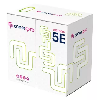 Conexpro, UTP cable economy, CAT5e, PVC, 24 AWG, 305m, gray